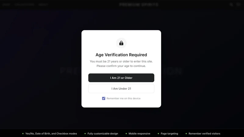 AgeVerify ‑ Age Gate Popup