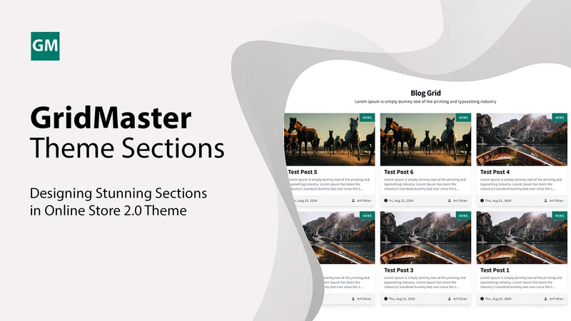 GridMaster Theme Sections