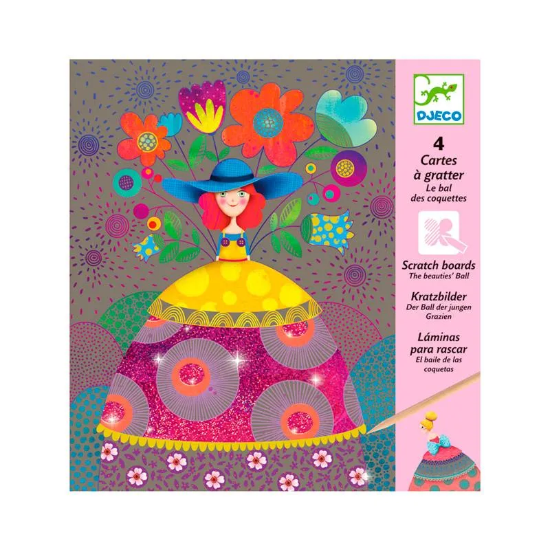 Cuadros para raspar: Baile de las coquetas - Djeco