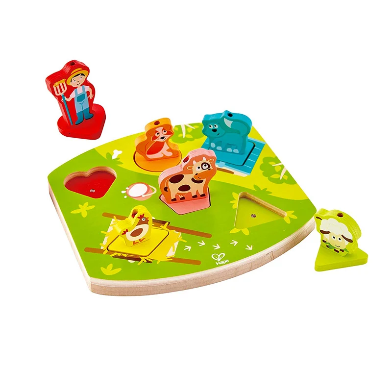 Puzzle Encajable Sonidos Granja - Hape