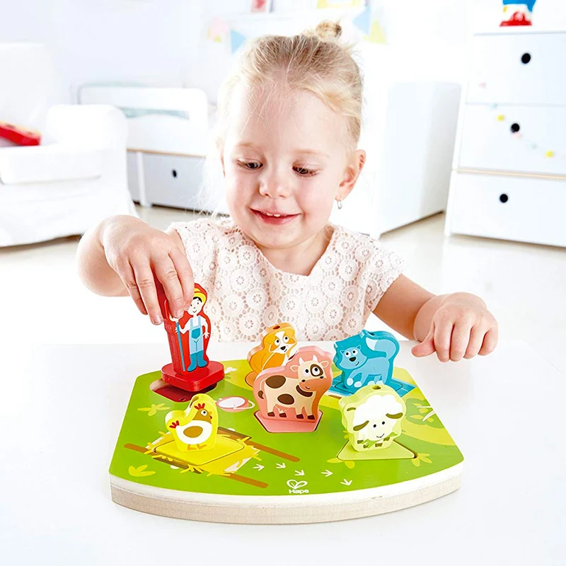Puzzle Encajable Sonidos Granja - Hape