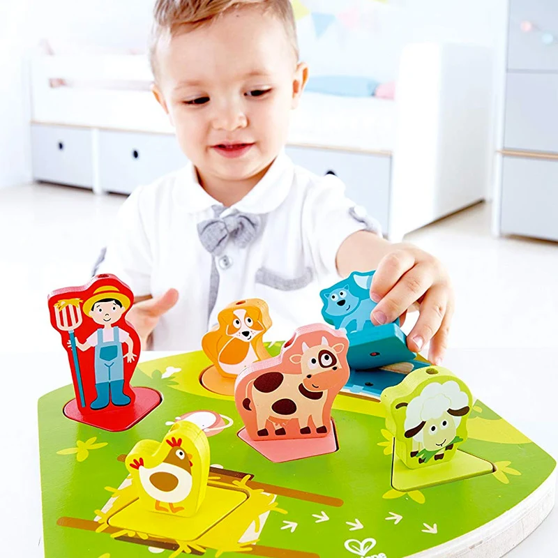 Puzzle Encajable Sonidos Granja - Hape
