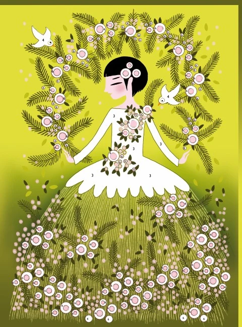 Cuadros de purpurina: Vestidos - Djeco