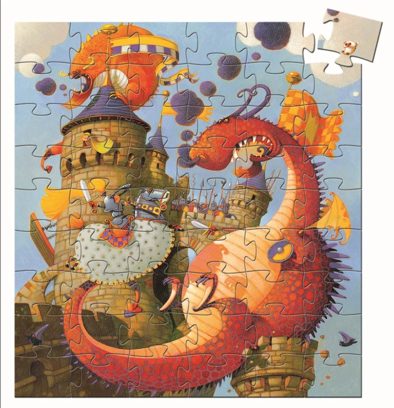 Puzzle Silueta - Vaillant y el dragón - 54 pzs.