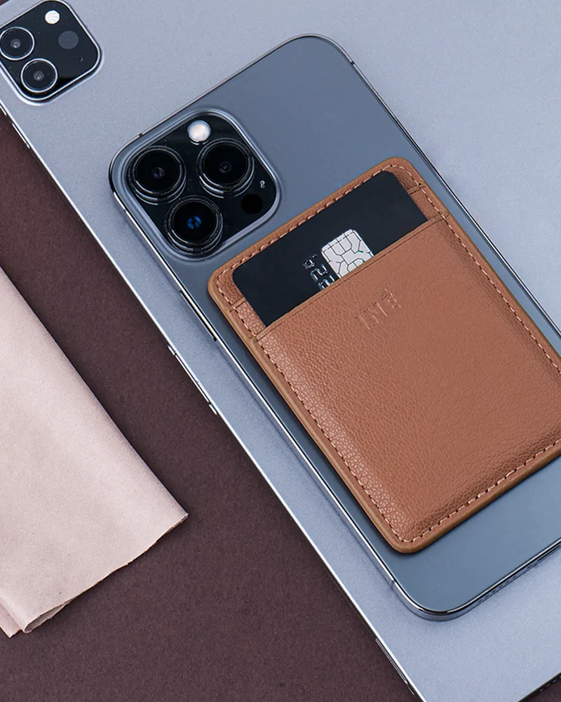 Tarjetero magnético cuero reciclado para personalizar