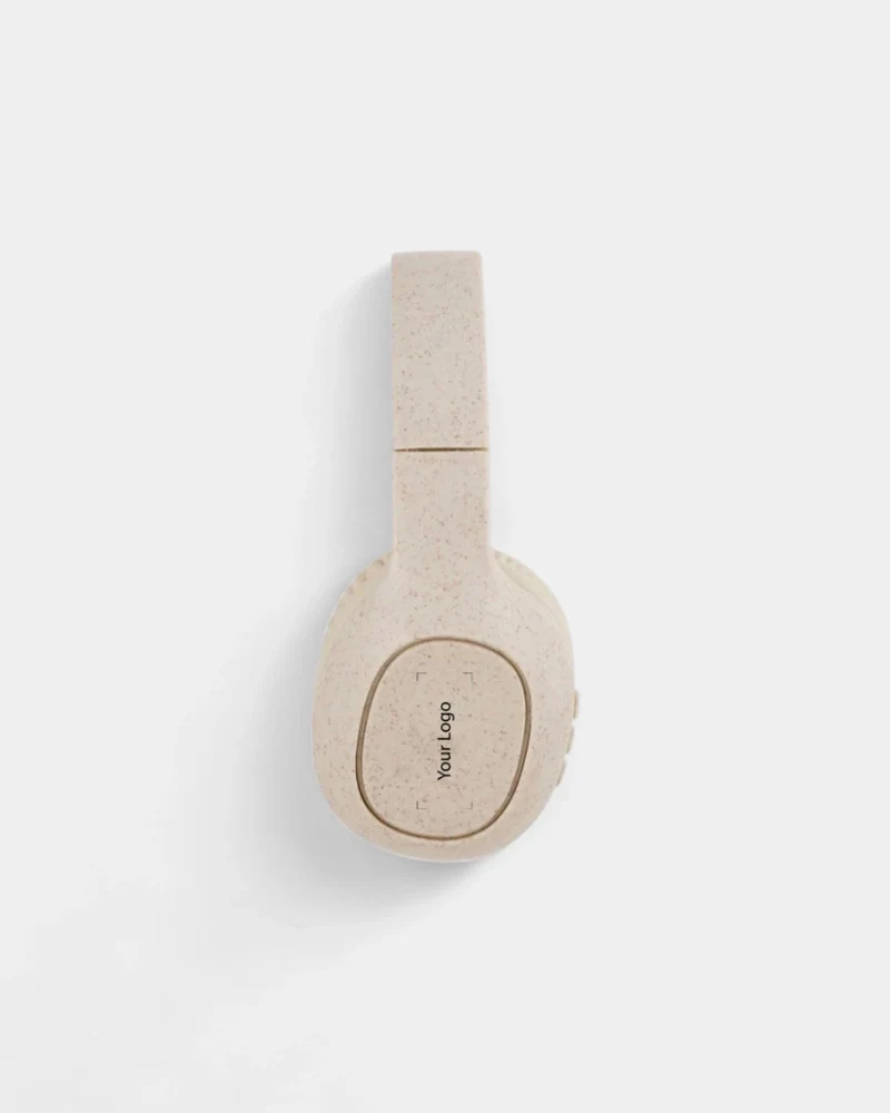 Auriculares inalámbricos de fibra de paja personalizables