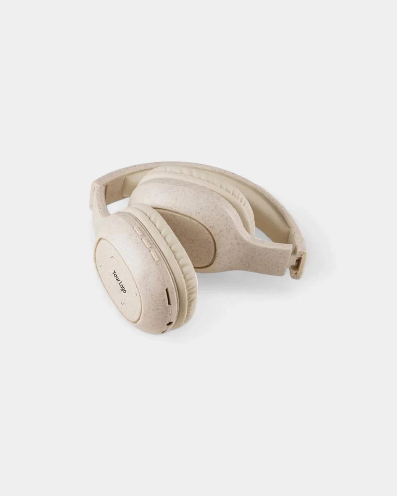 Auriculares inalámbricos de fibra de paja personalizables