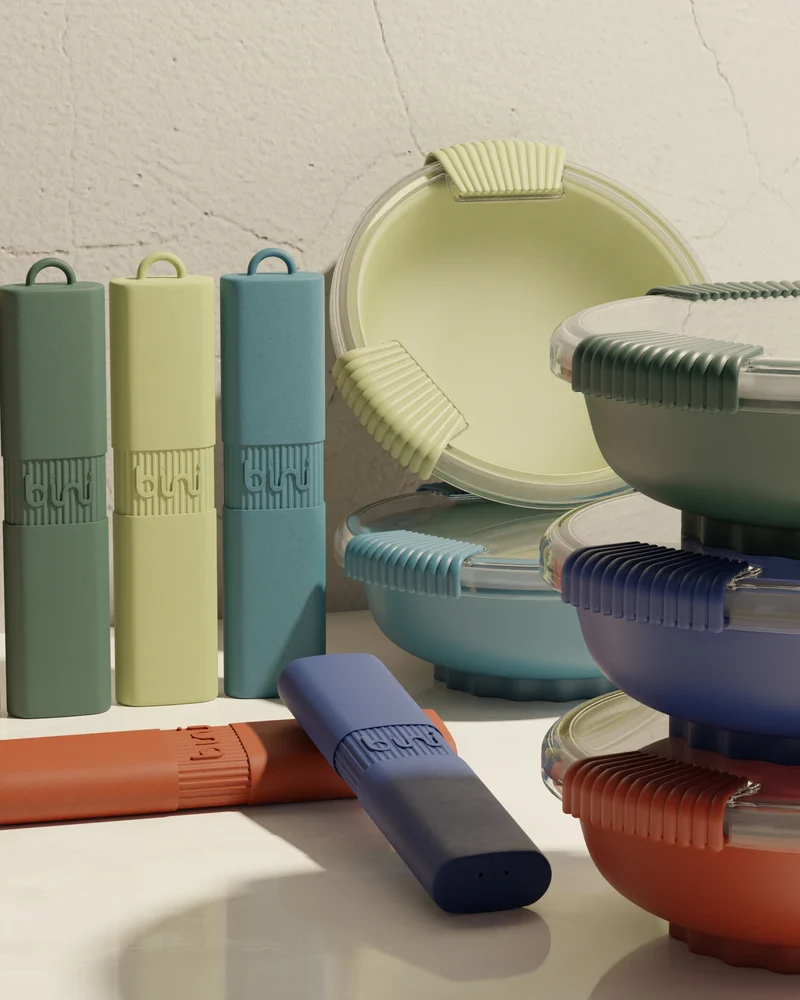 Kit de cubiertos biomaterial Bini para personalizar
