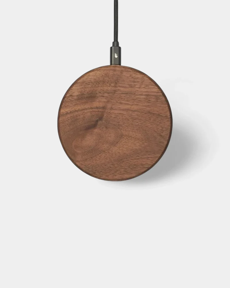 Cargador de inducción de madera de roble personalizable