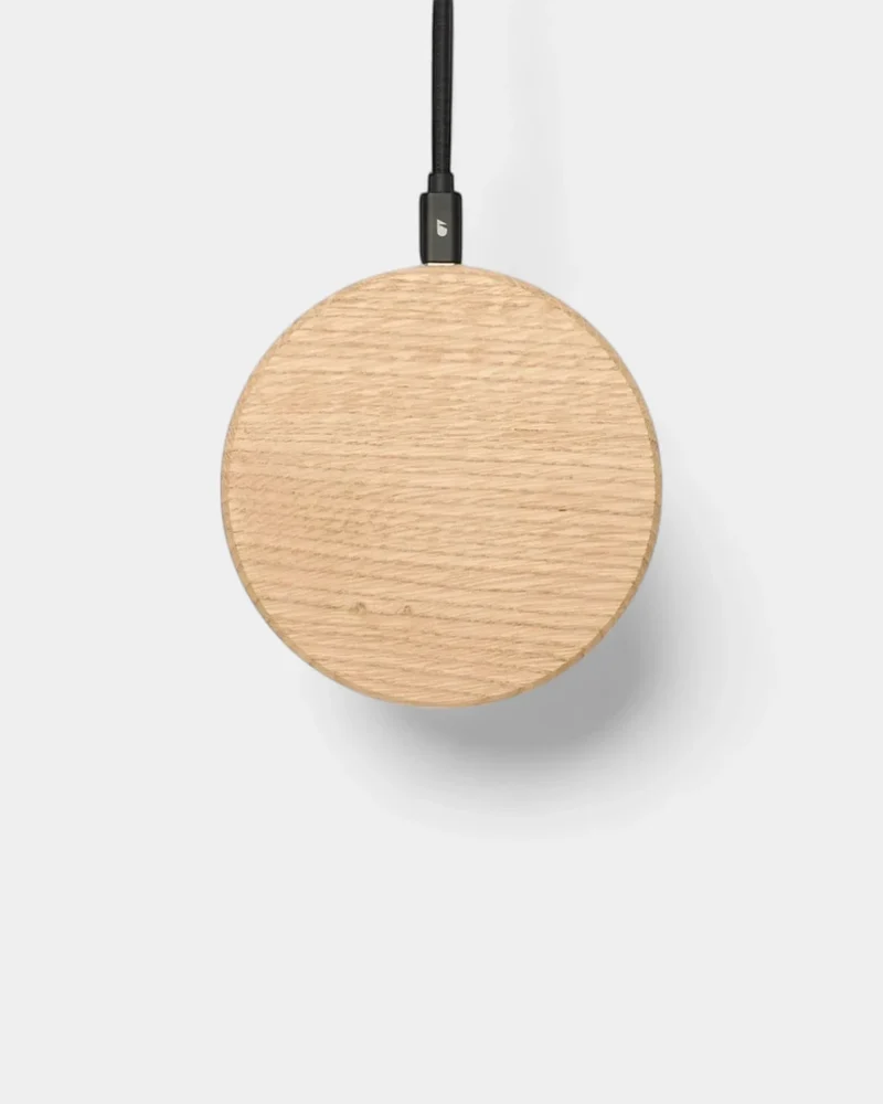 Cargador de inducción de madera de roble personalizable
