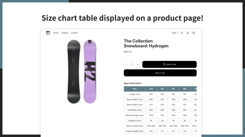 UR: Size Chart, Guide & Table