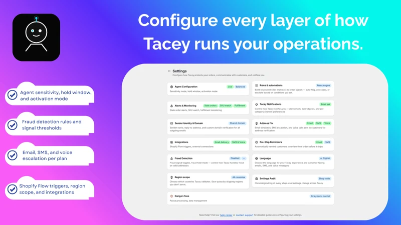 Tacey: Order Editing