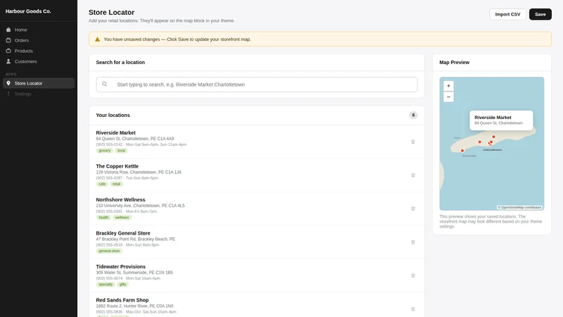 Pinpoint — Store Locator Map