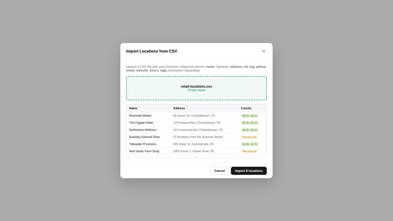 Pinpoint — Store Locator Map