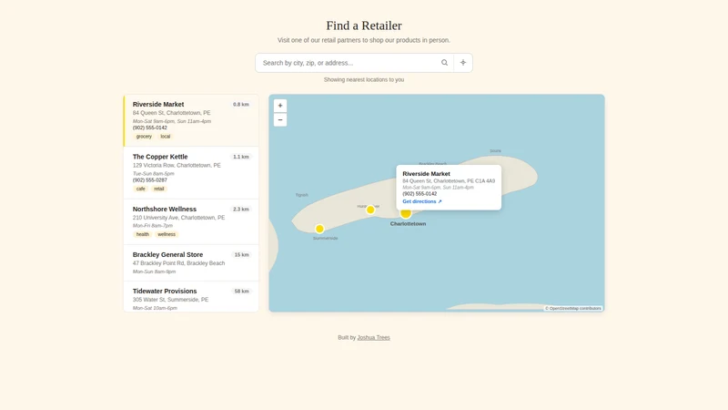 Pinpoint — Store Locator Map