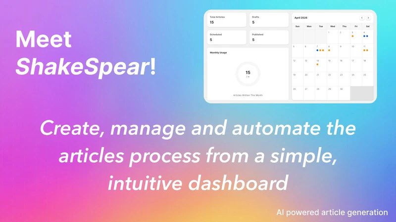 ShakeSpear: AI SEO Blog Writer