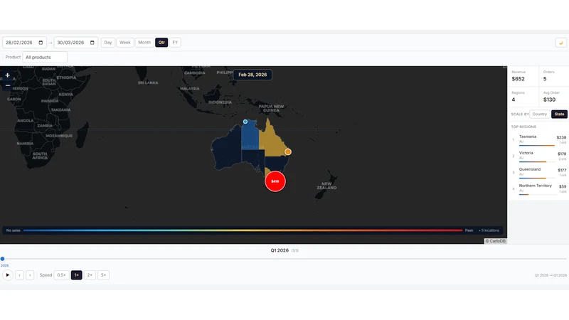 Interactive Sales Heat Map