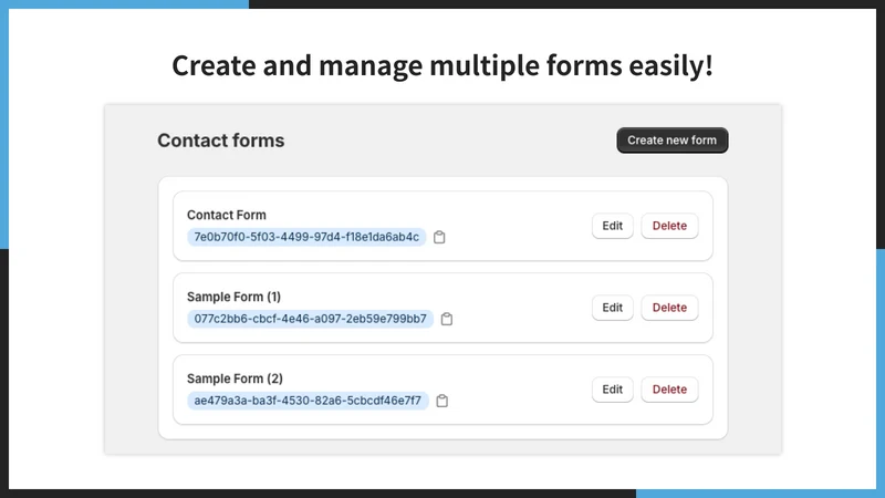 UR: Contact Form Builder