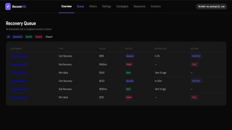 RecoverAIO: Revenue Recovery