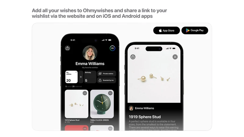 Ohmywishes Button