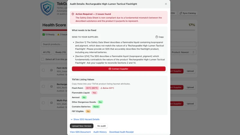 TokGuard: TikTok SDS Audit
