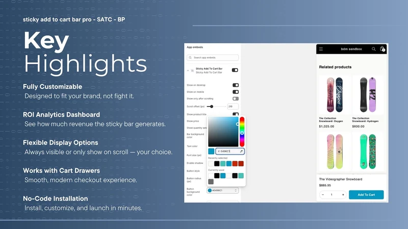 Sticky Add‑To‑Cart Bar Pro