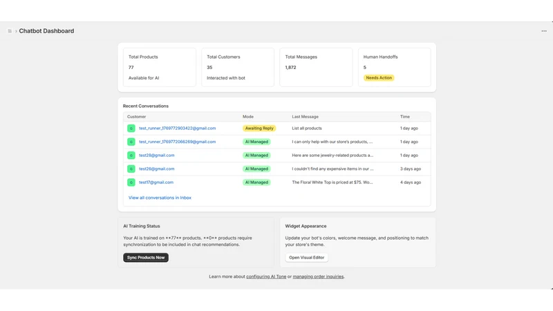 SS: AI Chatbot & Live Chat