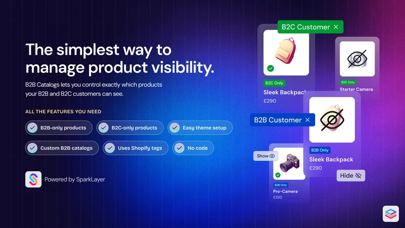 SparkLayer B2B Catalogs