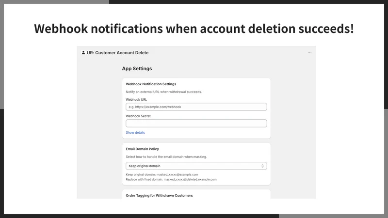 UR: Customer Account Delete