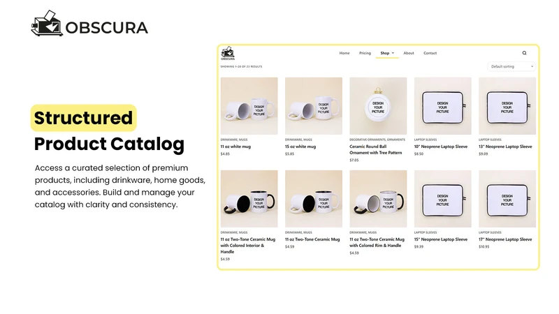 Obscura: Print on Demand