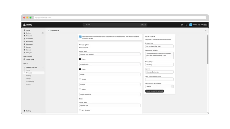 Starmap: Star Map Customizer