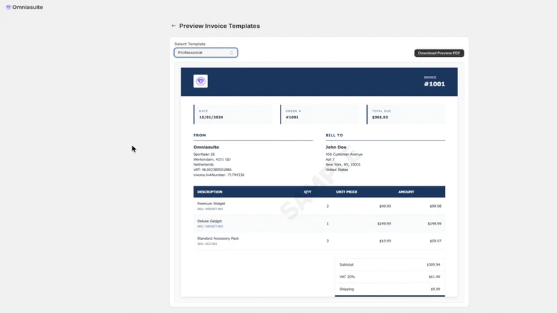 Auto Invoicer by Omniasuite
