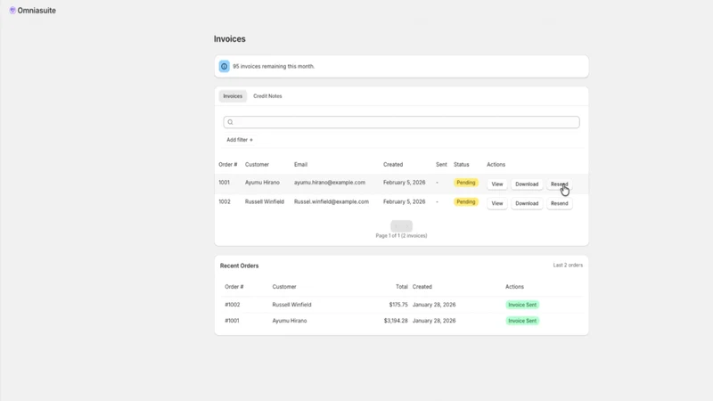 Auto Invoicer by Omniasuite