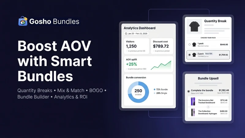 GoSho Bundles & Upsells