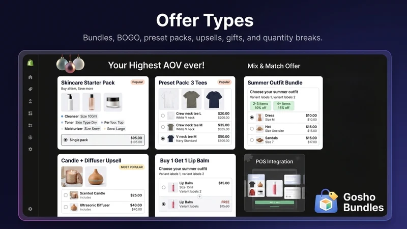 GoSho Bundles & Upsells