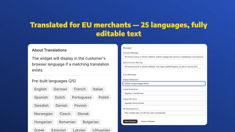 EU VAT Tax Exemption By DApps