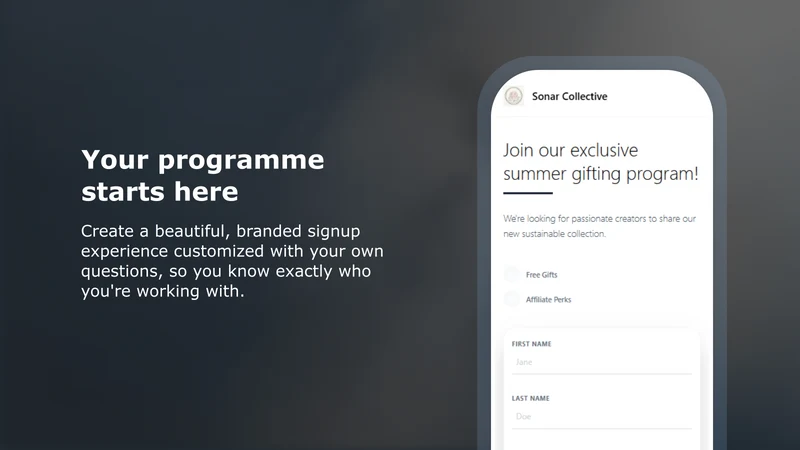 Sonar Seed Gifting & Affiliate