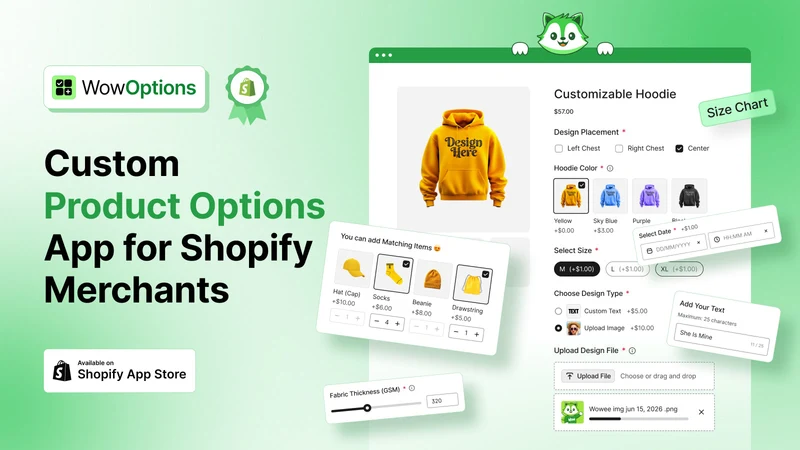 Wow Custom Product Options
