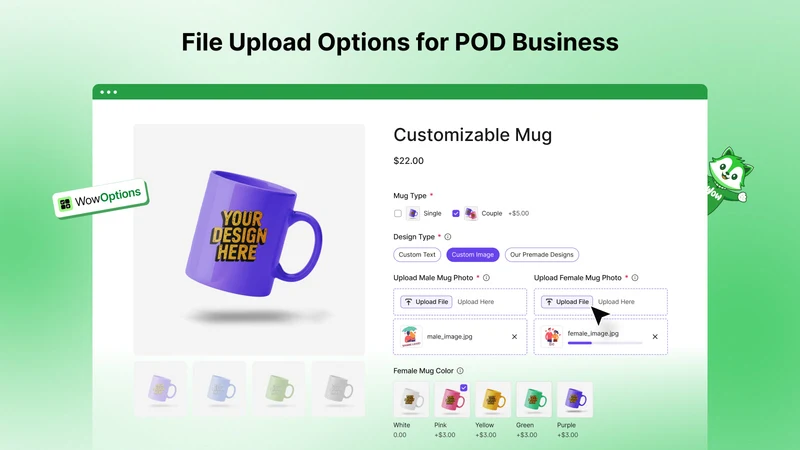 Wow Custom Product Options