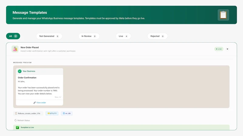 Pakora ‑ Whatsapp Automation