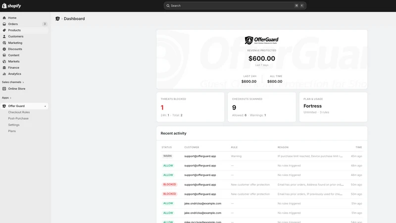 OfferGuard | Real new customer