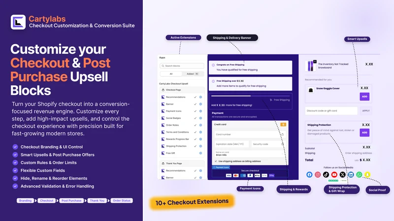 CartyLabs Checkout Customizer