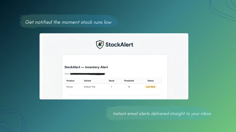 StockAlert ‑ Inventory Alerts