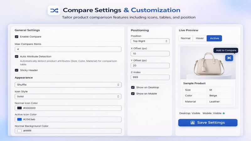 Sellify ‑ Wishlist & Compare