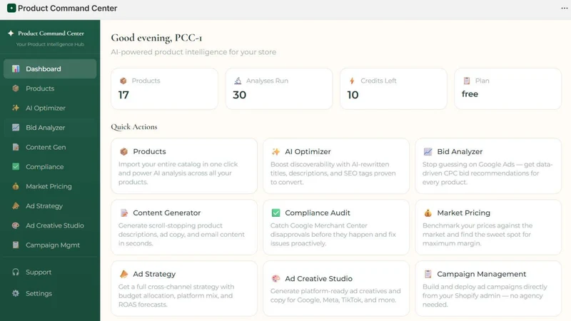 Product Command Center