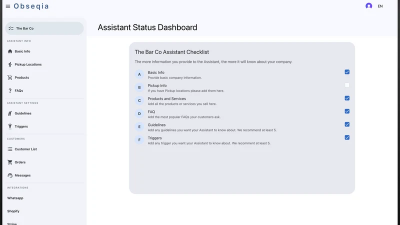 Obseqia Assistant