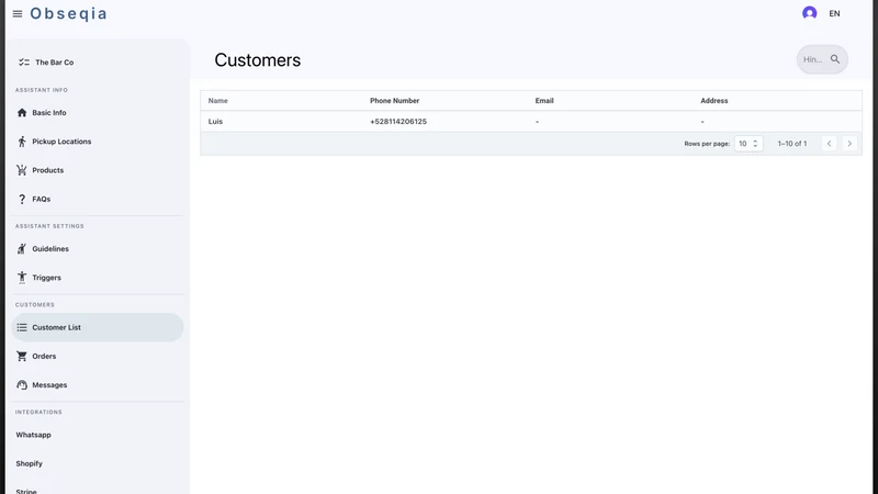 Obseqia Assistant