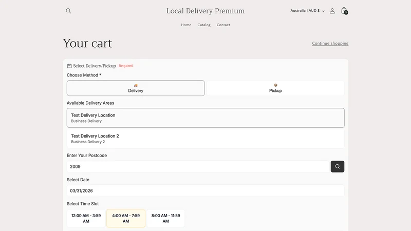 Local Delivery Premium
