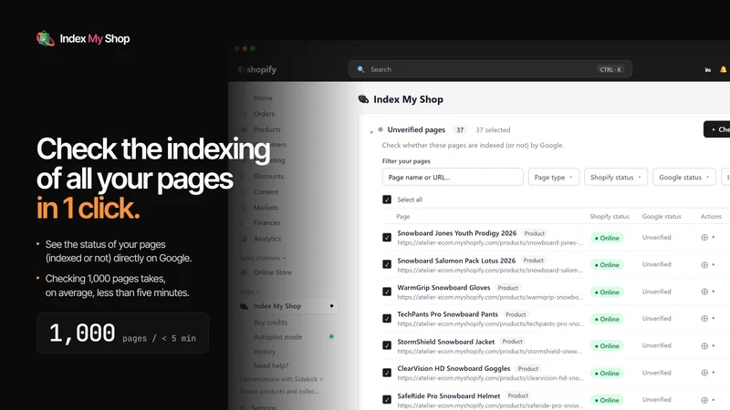 IndexMyShop (on Google)