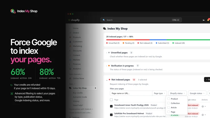 IndexMyShop (on Google)